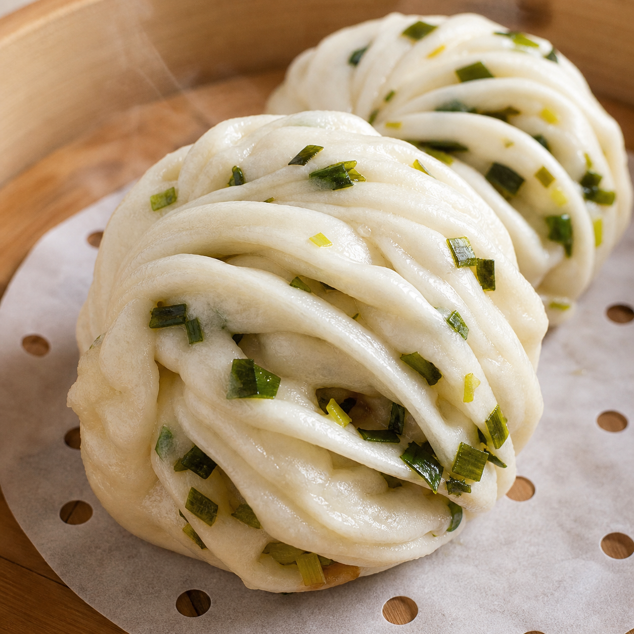 葱油花卷 Spring Onion Flower Roll